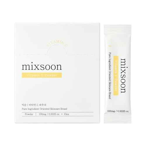 mixsoon Vitamin C Powder Stick - Nourishing Vitamin C Skin Powder for Healthy Skin 100mg / 3.38 fl. oz.(10ea) Korean Glass Skin Care