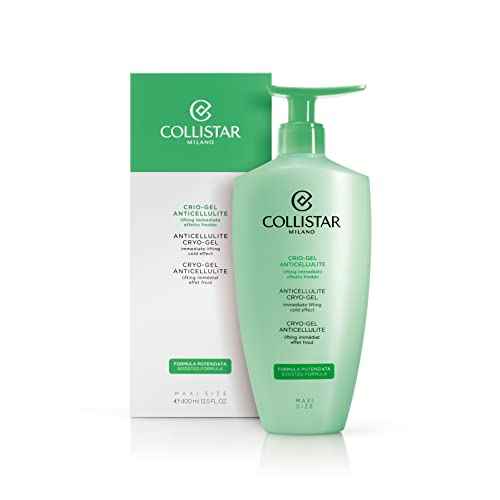 Collistar Anti-Cellulite Kryo Gel Body Cream with Cooling Effect, Stimulates Microcirculation and Fluid Drainage for Orange Peel, Heavy Legs and Sensitive Capillaries 400ml