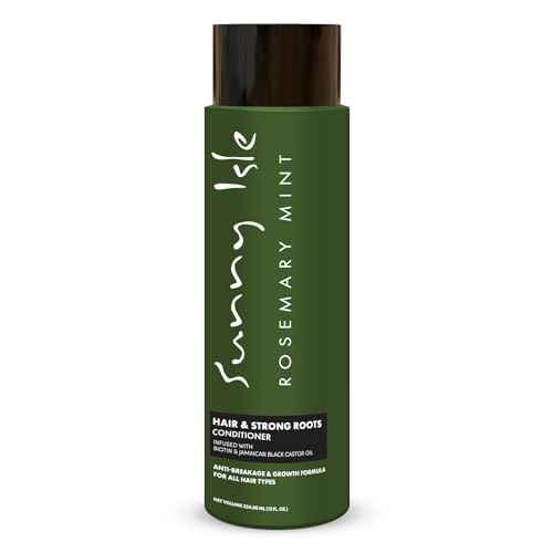Sunny Isle Rosemary Mint Hair & Strong Roots Conditioner 12oz | Anti-Breakage & Growth Formula | Infused with Biotin & Jamaican Black Castor Oil | All Hair Types