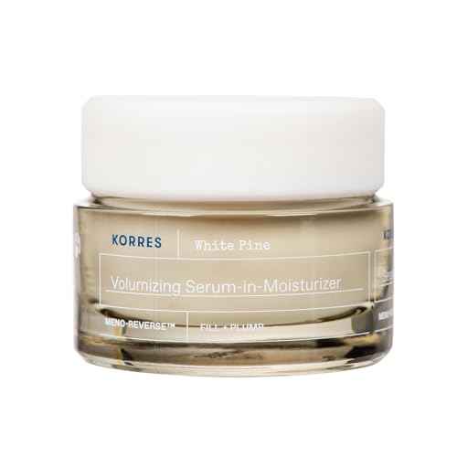 KORRES White Pine Meno-reverse Volumizing Serum-in-moisturizer, 2-in-1 Face Moisturizer For Mature Skin, Post-menopausal Skincare With Natural Peptides & White Pine Extract, 1.4 Fl Oz