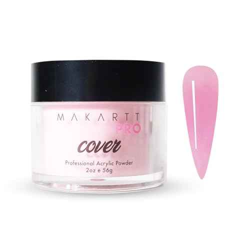 MakarttPro Acrylic Powder - 56g/2oz Nail Cover for Extension, Perfect for Professional Private Nail Technicians - Color: Cherry Mist