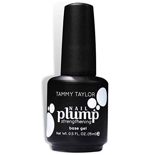 Tammy Taylor Plump Builder Gel Natural Nail Strengthener & Growth Hardener Repair Treatment Serum for Weak & Damaged Nails, Ridge Filler Base Coat Nail Polish, Clear Rubber Base, Endurecedor De U?as