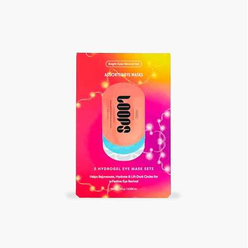 LOOPS Eyes Revival Set - 3 Pack Hydrogel Eye Masks: Dew Cloud, Hyper Eyes, Weekly Reset - Gifts for Women, Stocking Stuffer
