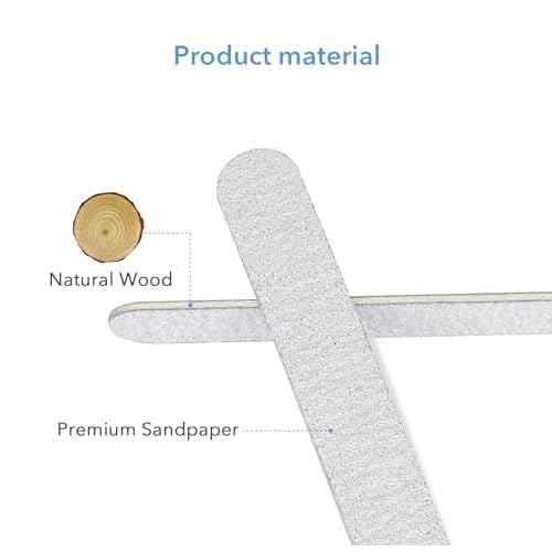 Nail Files, 50 PCS Fingernail Files 80/100 Grit Double Sided Emery Boards for Natural Nails - Professional Nail File Bulk Washable Manicure Tool Travel Size