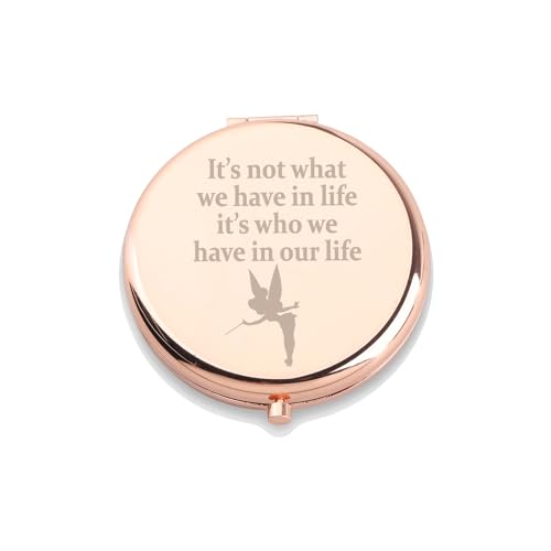 WUSUANED Fairy Princess Makeup Mirror It¡¯s Not What We Have in Life It¡¯s Who We Have in Our Life Jewelry Princess Gift Peter Gift Cartoon Fan Gift