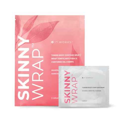 It Works! Skinny Wrap ? 3 Count Firming Body Contour Wraps with Seaweed, Green Tea & Guarana ? Toning & Tightening Wraps for Belly, Arms & Thighs ? Fast Acting Spa Body Wraps