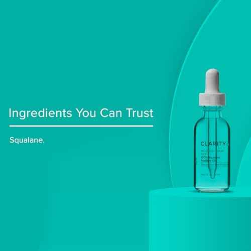 ClarityRx Nourish Your Skin 100% Squalane Moisturizing Oil, Natural Plant-Based Anti-Aging Face Oil with Antioxidants for Dry Skin (0.5 fl oz)