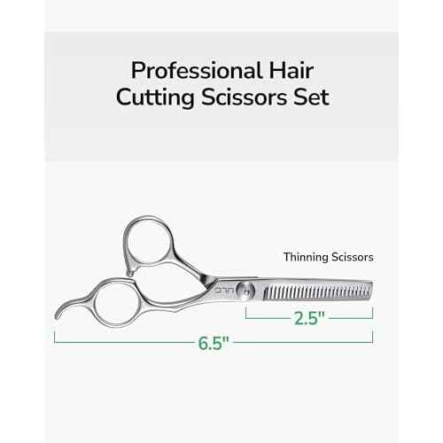 ULG Hair Thinning Scissors, Thinning Shear for Hair Cutting 6.5 inch Right-Hand Barber Scissors Salon Texturizing Shears Made of Japanese Stainless Steel, Silver