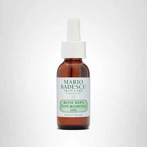 Mario Badescu Rose Hips Nourishing Oil for Combination, Dry and Sensitive Skin Facial Oil that Moisturizes & Smoothes Formulated with Rosehip Extract & Castor Oil 1 FL OZ (Pack of 1)