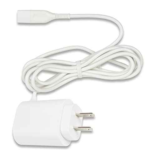 Braun Replacement Charger for Silk-?pil Epilator Type 492-5214 ? Compatible with Braun Silk-?pil 9, 7, 5 Series (9-720, 9-300, 9-890, 9-880, 5-810, 5-620) and FaceSpa Pro (910, 911, 921) - White