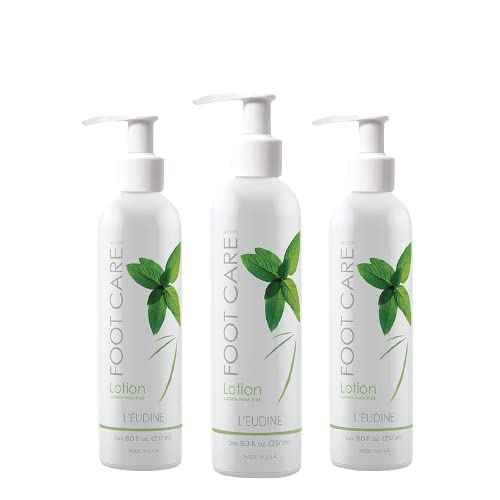 L¡¯EUDINE Foot Lotion ? Pack of 3 - Foot Care Cream with Arnica, Cocoa Seed Butter, Vegetable Glycerin, Mint ? Foot Lotion for Dry Cracked Feet and Calluses ? Refreshing and Moisturizing Foot Cream