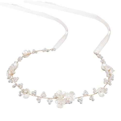 Flower Girl Hair Accessory, Pearl Headpiece for Girls and Women, Wedding, Birthday, Party, and First Communion