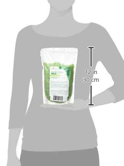 Huini Herbicos Body Hair Remover Hard Wax Beans Aloe Vera w/t 50 Large Spatula for All Skin Types Cool & Soothing - 35.28 oz / 1000g CD-RHW1000C-4
