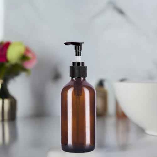 28/410 Black Ribbed Lotion Soap Pump Two Toned Top Closure, 9.625 inch dip Tube Length (96 Pack)
