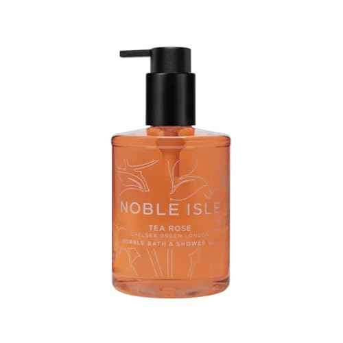 Noble Isle Tea Rose Bath & Shower Gel | Luxury Body Wash for Women with Fine British Fragrance Oils | Vegan Body Wash & Paraben Free Body Wash (8.45 oz)