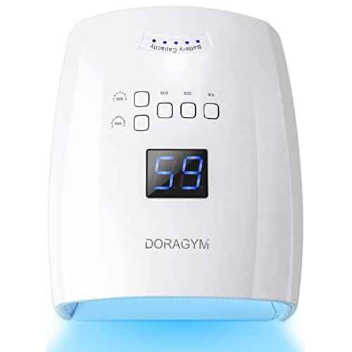 UV LED Nail Lamp, Cordless Gel Polish Dryer for Professional Gel Manicures - White