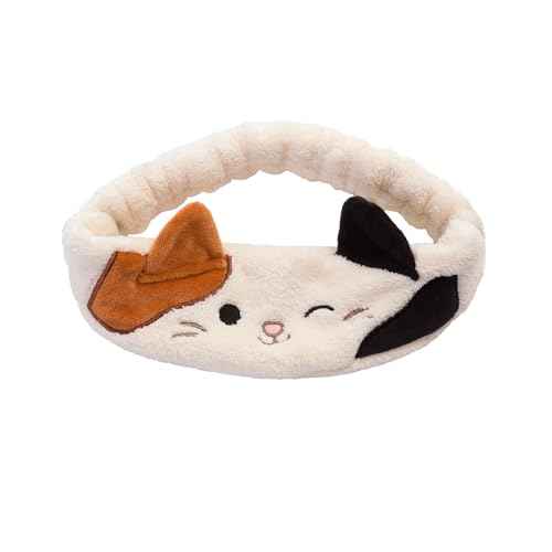 TONYMOLY x Squishmallows Cam the Cat Plush Headband ? Soft & Cozy Hair Accessory for Skincare, Makeup, Face Washing & Relaxation ? Cute, Gentle, and Functional Headband
