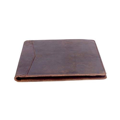 Leather Business Portfolio with Luxury Pen Business Personal Organiser Folder Full Grain Leather padfolio by KomalC (Buffalo Distressed Tan)