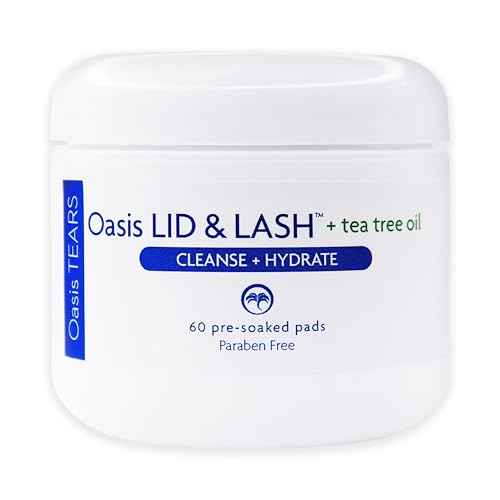 OT7300 - Oasis LID & LASH¢ç + Tea Tree Oil for Eyelids & Lash Wipes | 60 Count | Paraben Free & Rinse Free