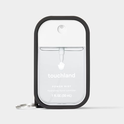 Touchland Hand Sanitizer Mist Case TRIO SET (White, Pink, Black), Protective and Stylish Hand Sanitizer Spray Accessories, Silicone Cases with Keyring (Set of 3)