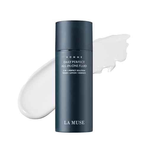 LA MUSE Homme Daily All-in-One Face Moisturizer for Men | 3-in-1 Toner, Lotion, Essence | Lightweight, Hydrating After-Shave Lotion for Oily & Sensitive Skin | Korean Skincare | Original Size