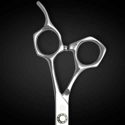 Professional Hair Cutting Scissors - 6 Inches - Convex Blade - Japanese 440C Stainless Steel - For Wet or Dry Cutting - Saki Shears Musashi For Hairdressers and Barbers