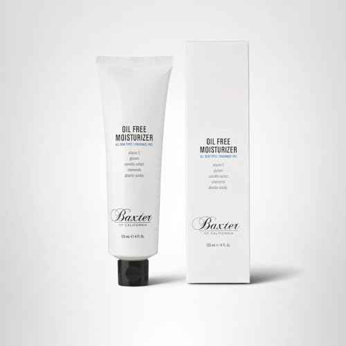 Baxter of California Oil Free Face Moisturizer for Men | Lightweight | Fragrance Free | All Skin Types | 4 Fl Oz