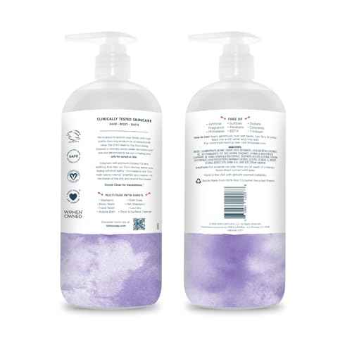 Kirk's 3-in-1 Head to Toe Nourishing Liquid Cleanser- for Men, Women & Children - Premium Coconut Oil & Aloe Vera- Non GMO & Vegan - Lavender and Vanilla - 32 Fl Oz.