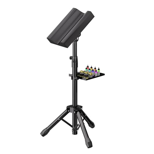 Armrest Stand with Tray Arm Leg Rest Tripod - Adjustable Height and Tilt, 180 Rotation Chair for Tattoo Studio Supplies