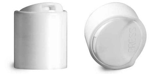 Baire Bottles - 16 oz Refillable Plastic Bottles with Disc Lids - 6 Pack with Waterproof Labels - Organize Soap, Shampoo, Lotion - PET, Lightweight, BPA Free (Amber/Brown, White Disc, Damask Labels)