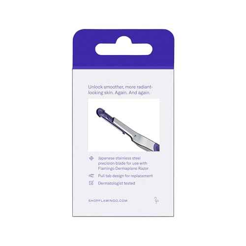 Flamingo Dermaplane Blades Refills, Dermaplane Razor for Women Face, 6 Razor Blades
