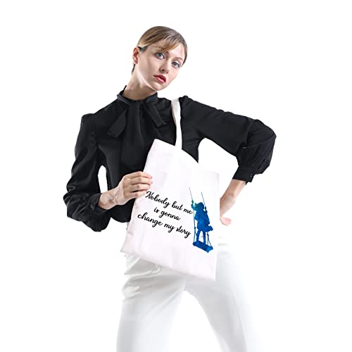 POFULL Musical Inspired Gift Nobody But Me Is Gonna Change My Story Cosmetic Bag Musical Theatre Gift (Nobody But Me Tote Bag)