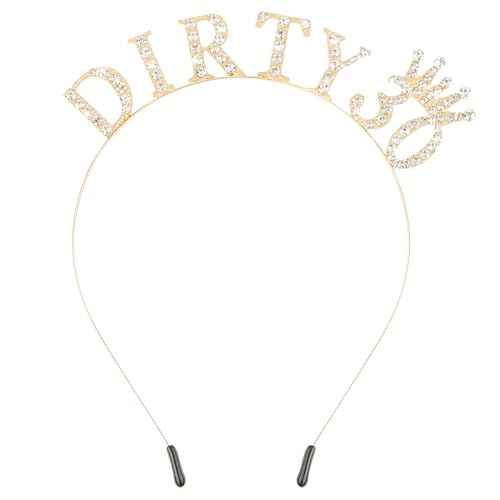 30th Birthday Decorations for Her Dirty 30 Birthday Headband Tiara Queen Crown 30th Birthday Gifts