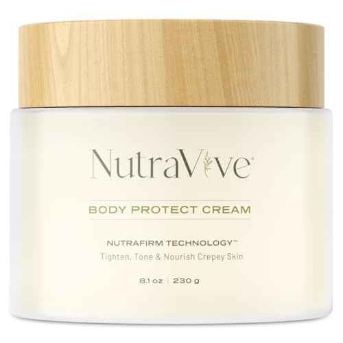 NutraVive Body Protect Cream ? Anti-Aging Crepey Skin Moisturizer, 8.1 Oz ? Tighten, Tone & Nourish Crepey Skin ? Full Body Moisturizing Treatment - Boost Collagen Production & Protect Skin Layers