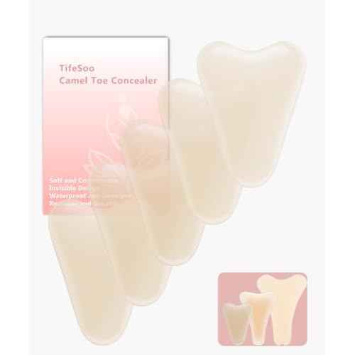 camel toe concealer£¬Seamless Camel Toe Hider, Reusable Anti Camel Toe Sprong Insert, No Camel Toe Underwear Guard (5, Small)