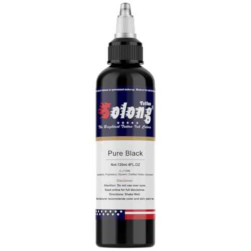 Tattoo Ink Black Tattoo Ink 3.4oz(100ml) Black Ink Tattoo for Shading and Lining Smooth Consistent Pigment Professional Tattoo Inks