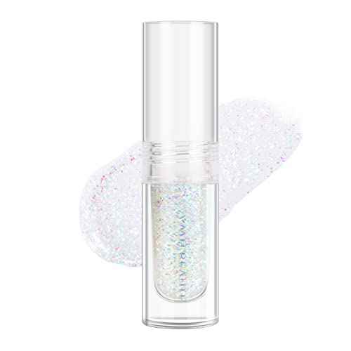 Liquid Glitter Eyeshadow, Pigmented, Long Lasting, Quick Drying, Easy to Apply, Loose Glitter Glue for Eye Crystals Makeup (Transparent Flashing Colorful Sequins 01)