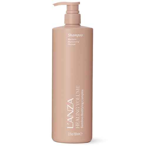 L'ANZA Healing Volume Hair Thickening Shampoo Volumizing Shampoo, Boosts Body, Lightweight Cleanse, Adds Fullness, Color Safe, Anti-Frizz Anti-Humidity Strengthening Care, Sulfate Free