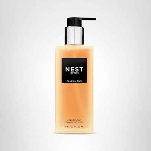 NEST New York Liquid Soap, Pumpkin Chai - 10 fl oz - Cleanses & Nourishes Skin - Approx. 300 Pumps Per Bottle - Gluten Free & Cruelty Free