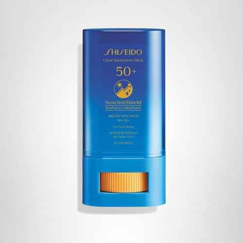 Shiseido Clear Sunscreen Stick SPF 50+ - Invisible Broad-Spectrum Face Sunscreen - Wear Under & Over Makeup - Lightweight Formula - All Skin Types
