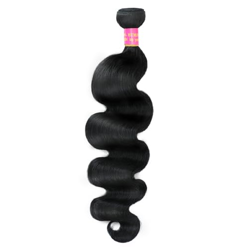 Body Wave Bundles Human Hair Extensions 18 Inch 100% Unprocessed Brazilian Human Hair Bundle Natural Black Hair Extensions