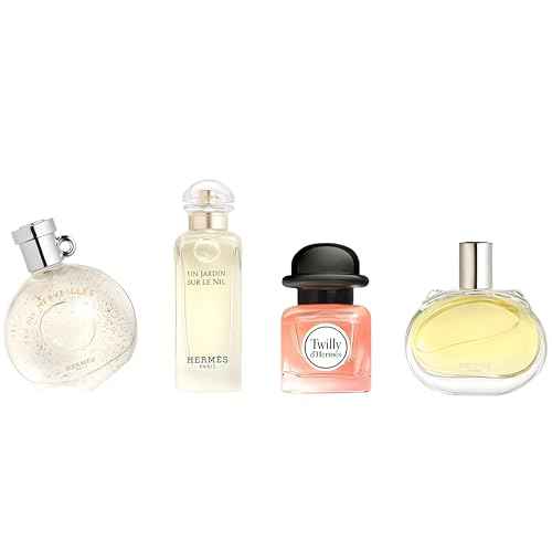 Herm?s Discovery 4-Piece Miniature Fragrance Gift Set for Women ? Includes Barenia EDP, Terre d¡¯Herm?s EDP, Eau des Merveilles EDT, and Un Jardin Sur Le Nil EDT each 0.25 oz/7.5 ml