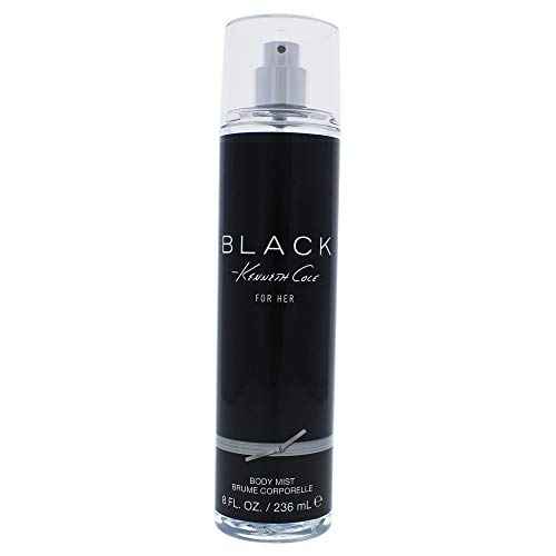 Kenneth Cole Black For Her Body Spray Mist for Women, Notes of Florals, Citrus, Sandalwood, and Musk, Feminine Scent, Everyday Wear Fragrance, 8 Fl Oz