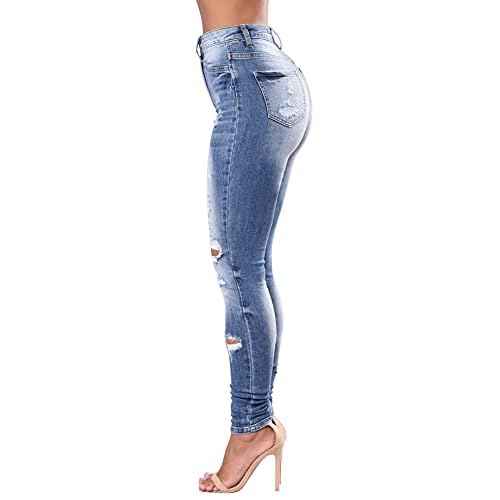 Women's High Waisted Jeans for Women Distressed Stretch Jeans for Women Ripped Butt Lift Jeans Denim Pants