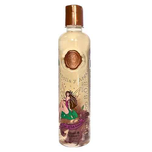 Ritual Botanico Shampoo Ultra Reparador S.O.S de cebolla y Argan,sin sal ni sulfatos, natural, ayuda al crecimiento, repara cuero cabelludo maltratados, seco o con alisados 400ml, Clear