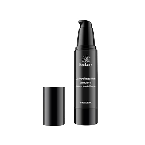 Vitamin C Serum with SPF 35 ? Daily Defense Antioxidant Face Serum for Brightening, Anti-Aging & Sun Protection ? Smooth, Even Tone