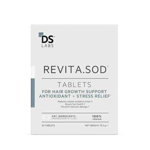 DS Labs Revita.SOD Hair Support Tablets - Daily Hair Wellness Supplement with Superoxide Dismutase, Zinc & Ashwagandha, For Men & Women, 30 Tablets