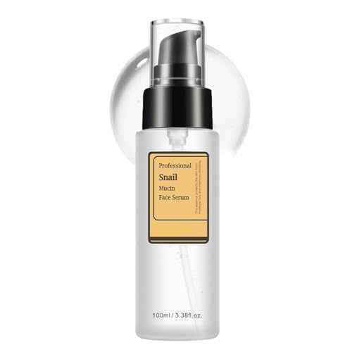 Snail Mucin Serum, Snail Secretion Filtrate, Snail Mucin Power Repairing Essence, Hydrating Serum with Snail Secretion Filtrate Sodium Hyaluronate for All Skin