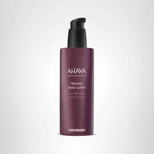 AHAVA Dead Sea Water Mineral Body Lotion, Vivid Burgundy - Provides All Day Hydration, Fights Dehydration, Refines Skin's Texture, Enriched with Exclusive Osmoter, Aloe Vera & Witch Hazel, 8.5 Fl.Oz