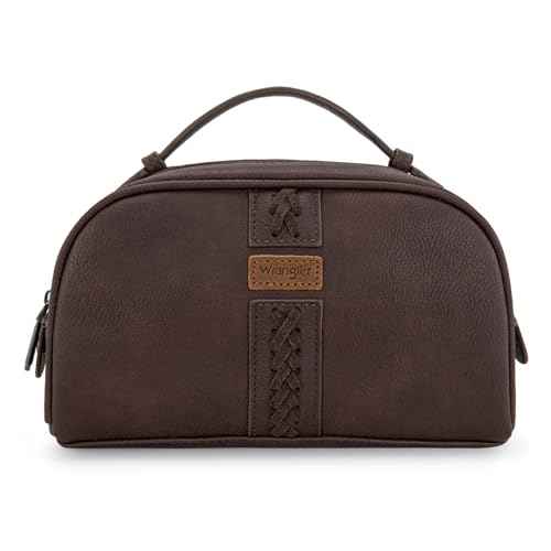 Montana West Wrangler Makeup Bags for Women Portable Toiletry Bag Small Travel Cosmetic Organizer for Gift Zipper Closure